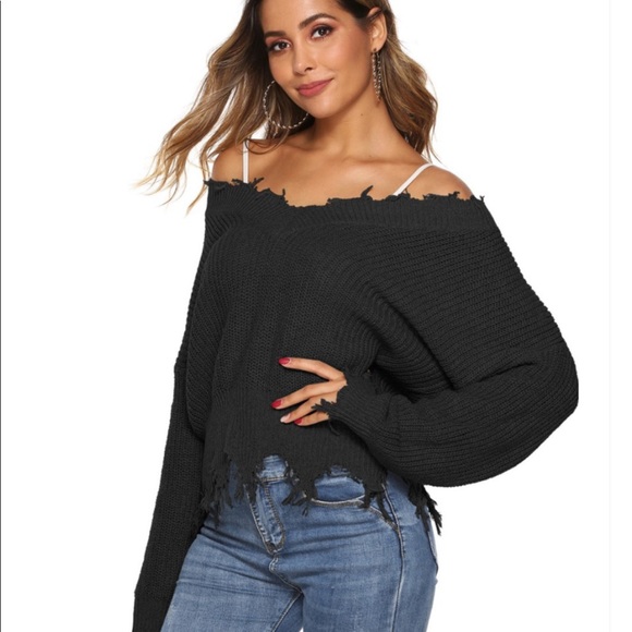 🍁Daphne Distressed Sweater - Picture 3 of 4